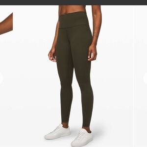 Lululemon Wunder Under 28" *Full-On Luxtreme Dark Olive Size 10 EUC